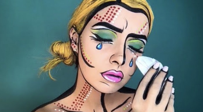 Lady crying Halloween Makeup